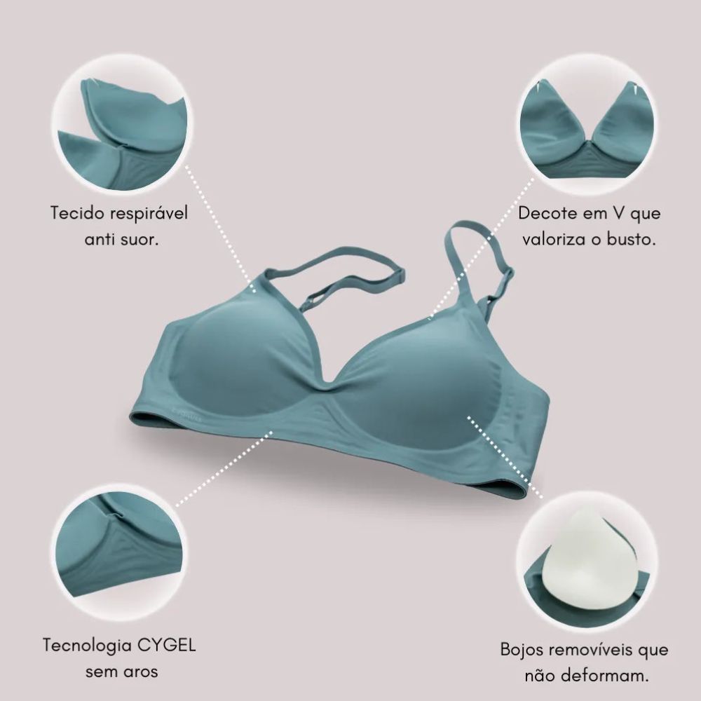 Kit 6 Sutiã Conforto Premium - Alça Fina Modelagem e Conforto
