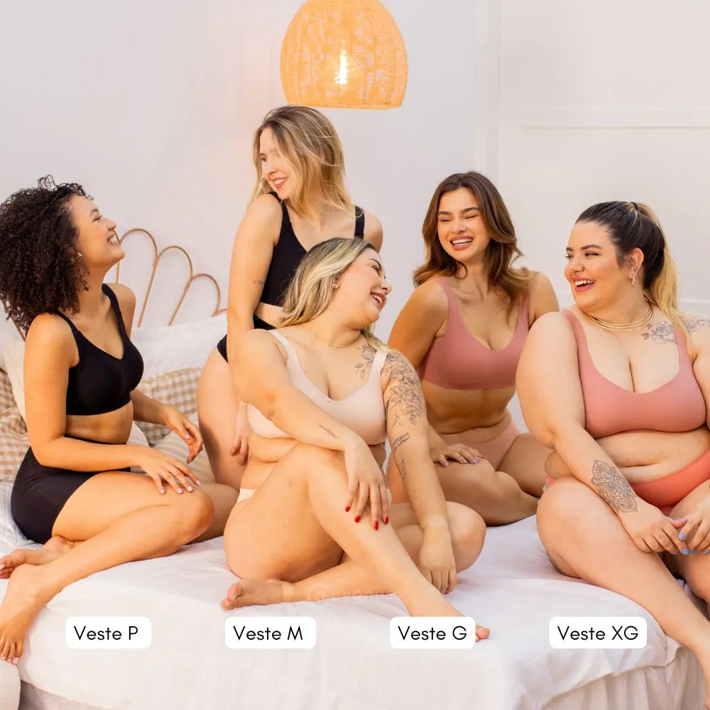 Kit com 6 unidades Sutiã Premium de Alta Sustentação e Conforto