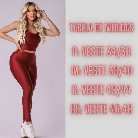 3 Conjuntos Fitness Feminino Top e Legging Academia Sem TransparĂȘncia