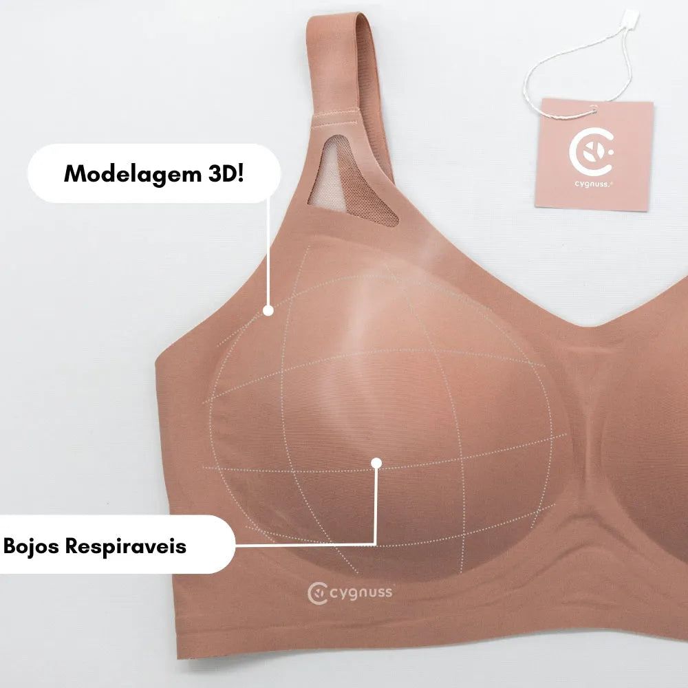 Kit com 6 unidades Sutiã Top Academy - Sem Aros e Sem Fechos