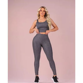 3 Conjuntos Fitness Feminino Top e Legging Academia Sem Transparência