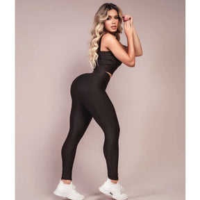 3 Conjuntos Fitness Feminino Top e Legging Academia Sem Transparência
