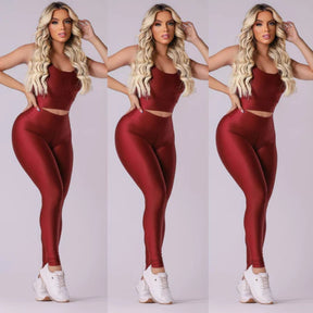 3 Conjuntos Fitness Feminino Top e Legging Academia Sem Transparência