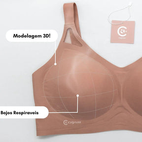 Kit com 6 unidades Sutiã Top Academy - Sem Aros e Sem Fechos